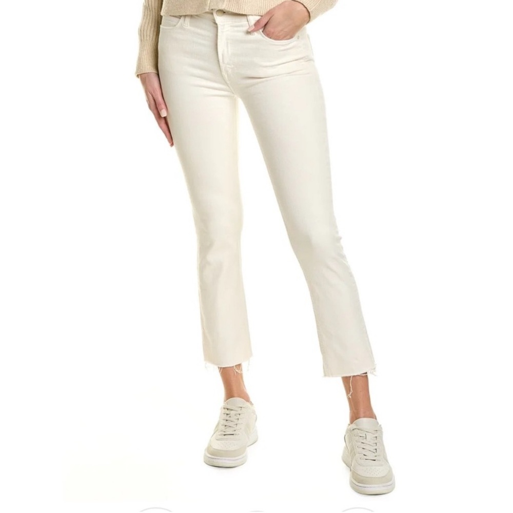 Mother Mid-Rise Dazzler Crop Fray - Cream Puffs